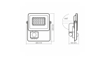 LED Floodligh 10W NW SMD IP65 PIR, White